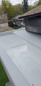 roof edge with new aluminum drip edge and clean shingle line