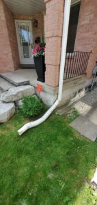 downpipe repair and discharge adjustment Oakville home