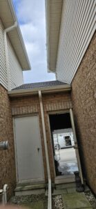 downpipe replacement on residential home in Brampton